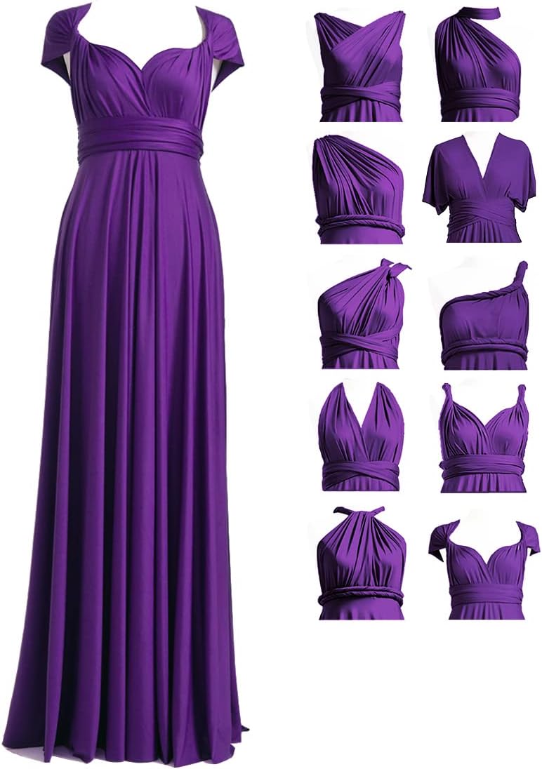 Convertible Infinity Bridesmaid Maxi Dress - Purple
