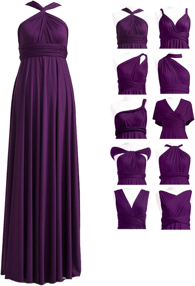Convertible Infinity Bridesmaid Maxi Dress - Dark Purple