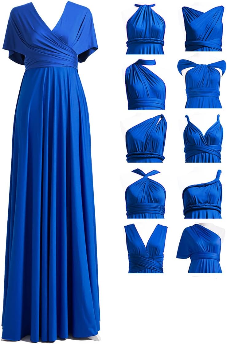 Convertible Infinity Bridesmaid Maxi Dress - Royal Blue