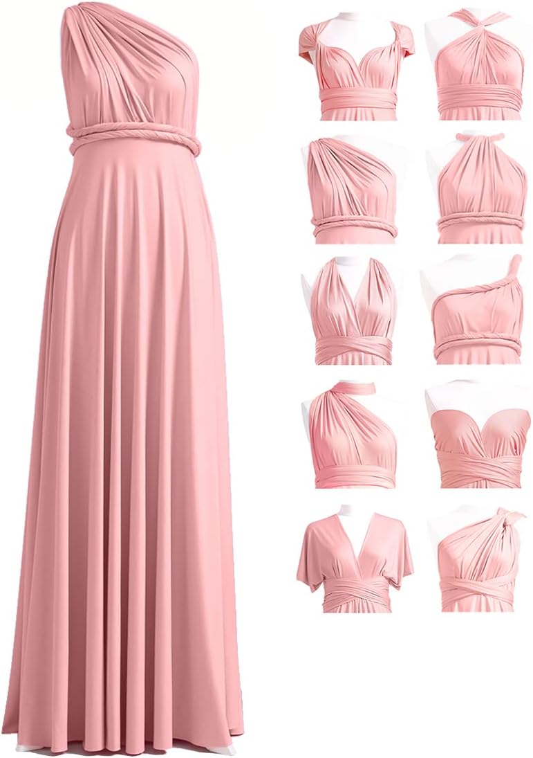 Convertible Infinity Bridesmaid Maxi Dress - Dusty Rose
