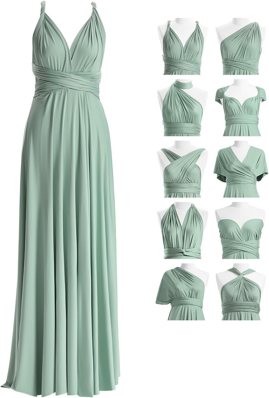 Convertible Infinity Bridesmaid Maxi Dress - Sage