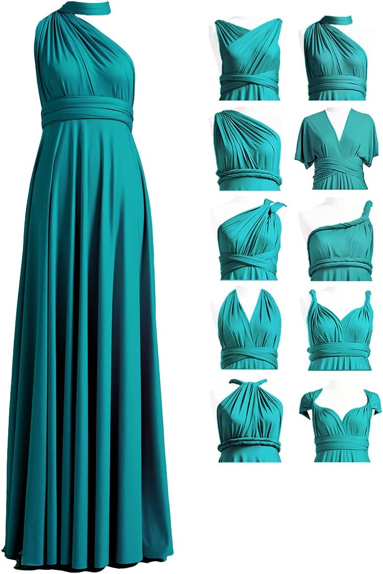 Convertible Infinity Bridesmaid Maxi Dress - Teal